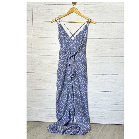 Abercrombie & Fitch Jumpsuit Womens SZ XXS Blue & White Floral Ditsy Cottagecore - Picture 4 of 16